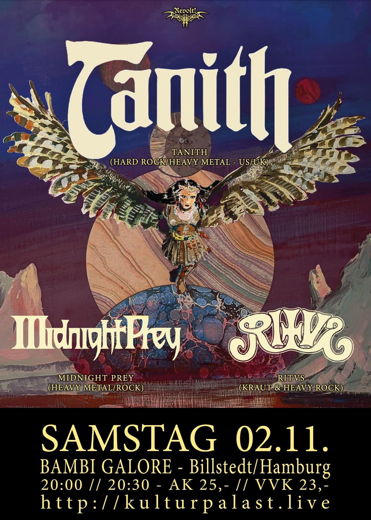 Tanith, Ritvs & Midnight Prey im Bambi Galore, Hamburg